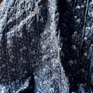 Broderad Silk Fat Quarter: Navy & Grey FQ51 ng