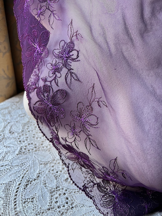 プラムパープル刺繍レース 幅広 ランジェリー・衣類用 CL 6077 - Etsy 日本