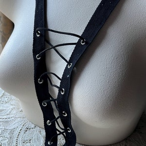 Black Grommet Tape APPLIQUE #6 for Lacing, Garments, Costume Design