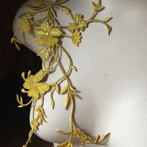 NEW GOLD Flower Vine Applique Iron On for Lyrical Costumes, Cosplay, Garments IRON 84 image 2