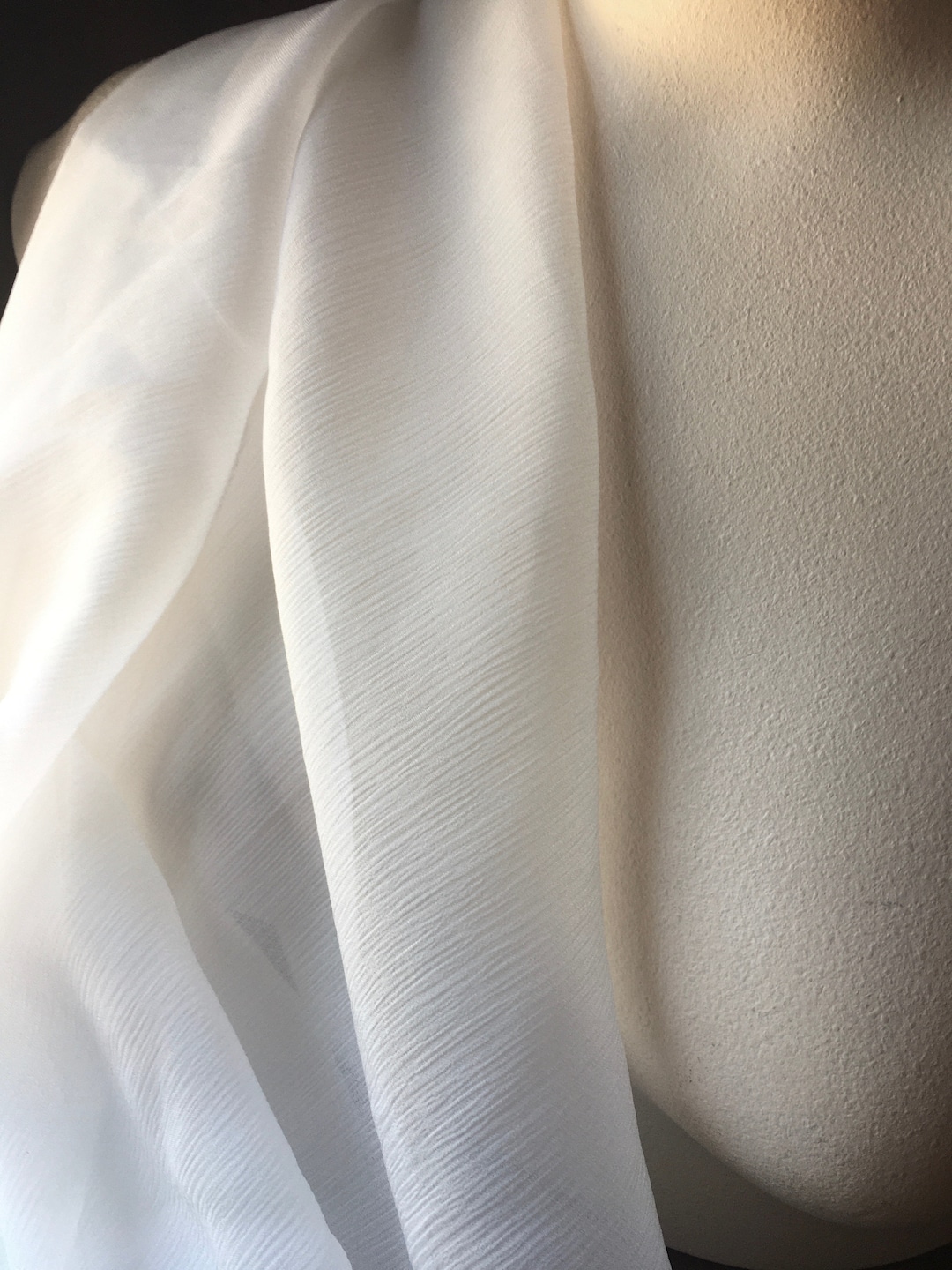 100% IVORY SILK Chiffon Crinkle Fabric for Bridal Garments - Etsy