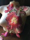 Red & Purple Rose Applique: Large Floral Costume Embellishment (SECOND QUALITY) CA 820
