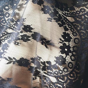 BLACK Chantilly Lace Wider for Bridal, Shawls, Gowns, Lingerie CH 9