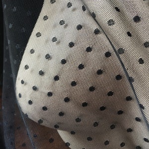 NEW Black Point d&#39;Esprit Swiss Dot Veiling #12 for Veils, Capes, Blouses, Skirts, Gowns