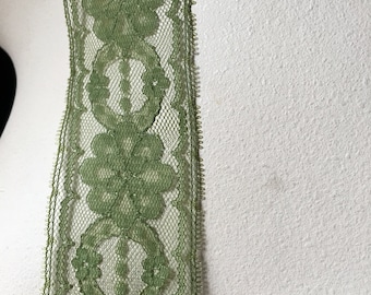 Green Vintage Lace Made in USA for Garments, Costumes CL 6041 roll