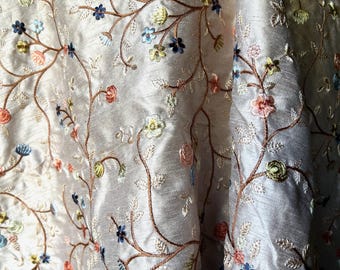 CHAMPAGNE Fat Quarter Ricamato: Rococò, Regency, Gilet, Costumi FQ112