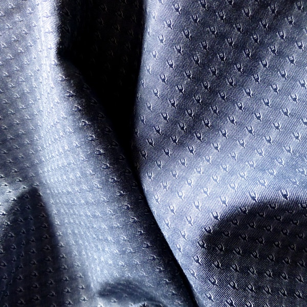 Indigo Blue Chambray Dobby Fabric Robert Kaufman for MASKS, Shirts, Skirts, Garments, Costumes