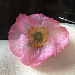 Raspberry PINK Poppy Silk Flower Vintage Millinery for Hats, Bridal, Corsages  MF 301