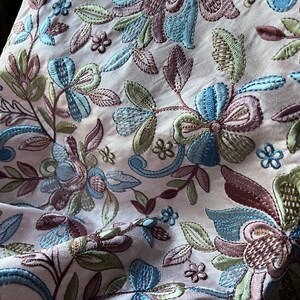 Tela bordada de seda FAT Quarter en rosa y aguamarina para retículas de la Regencia, bolsos victorianos, carteras de mano y diarios basura de María Antonieta FQ72pink