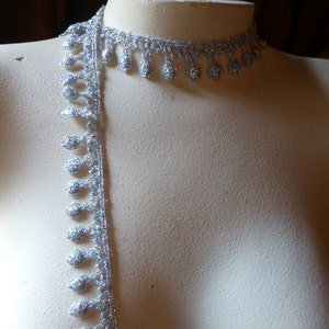 SILVER Lace Trim for Bridal, Costumes, Crafts SIL 1