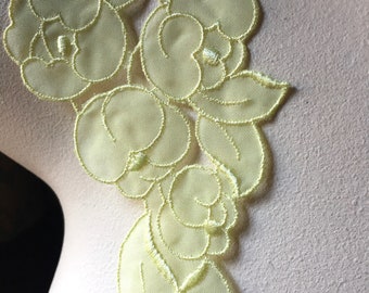 CLADDA☆VINTAGE LACE T SECONDS Yellow Vintage Lace for Lingerie, Garments, Easter