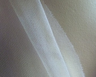 REMNANT - 1 yd,  27" DEEPER IVORY Silk Tulle Illusion from England 70" wide for Veils, Gowns, Garments