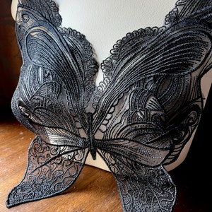 BLACK Butterfly Applique for Lyrical Dance, Fairy Costumes BF