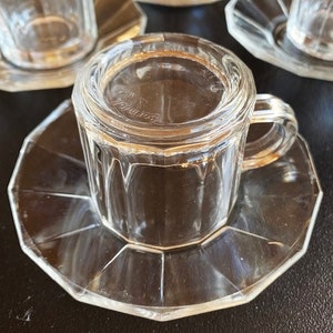 BORMIOLI Italy CLEAR Glass COFFEE Set for Six image 8