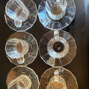 BORMIOLI Italy CLEAR Glass COFFEE Set for Six image 6