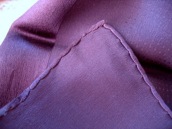 LUXURY VINTAGE ITALIAN Pure Silk Chocolate Square… - image 5