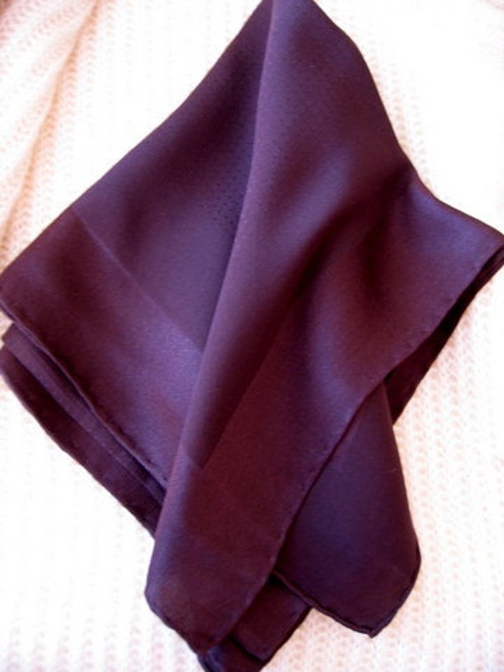 LUXURY VINTAGE ITALIAN Pure Silk Chocolate Square… - image 3