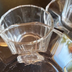 BORMIOLI Italy CLEAR Glass COFFEE Set for Six image 4