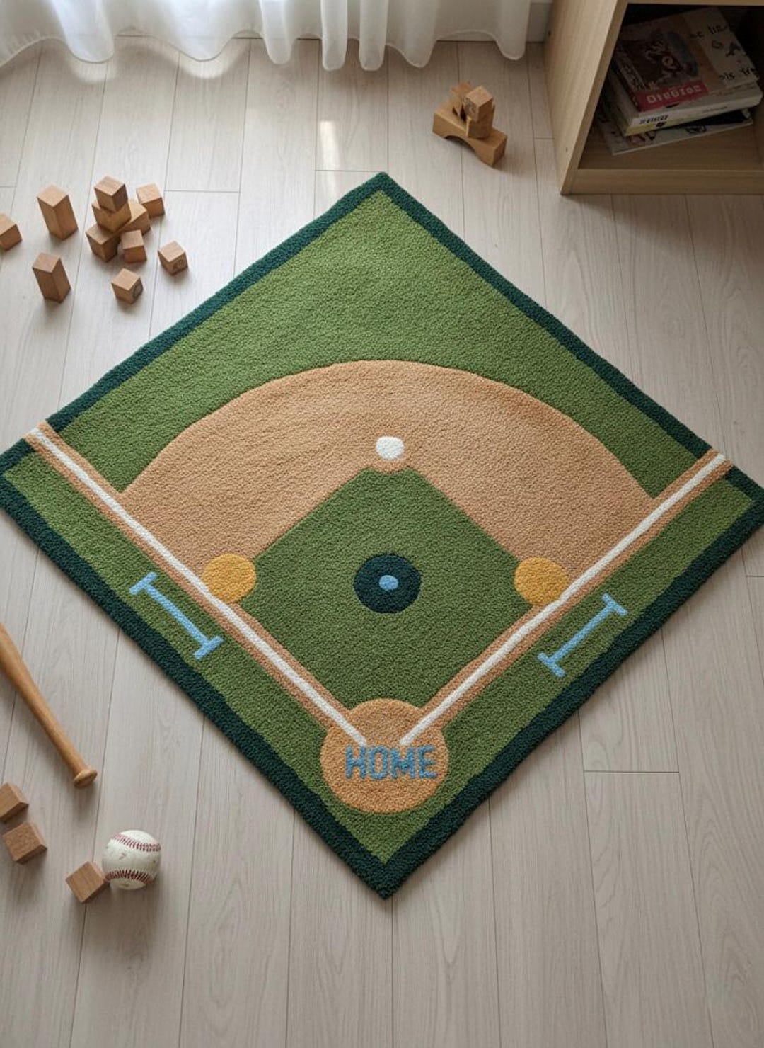 Baseball Field Hand Tufted Rug | Kids Sports Room Carpet | Custom ...