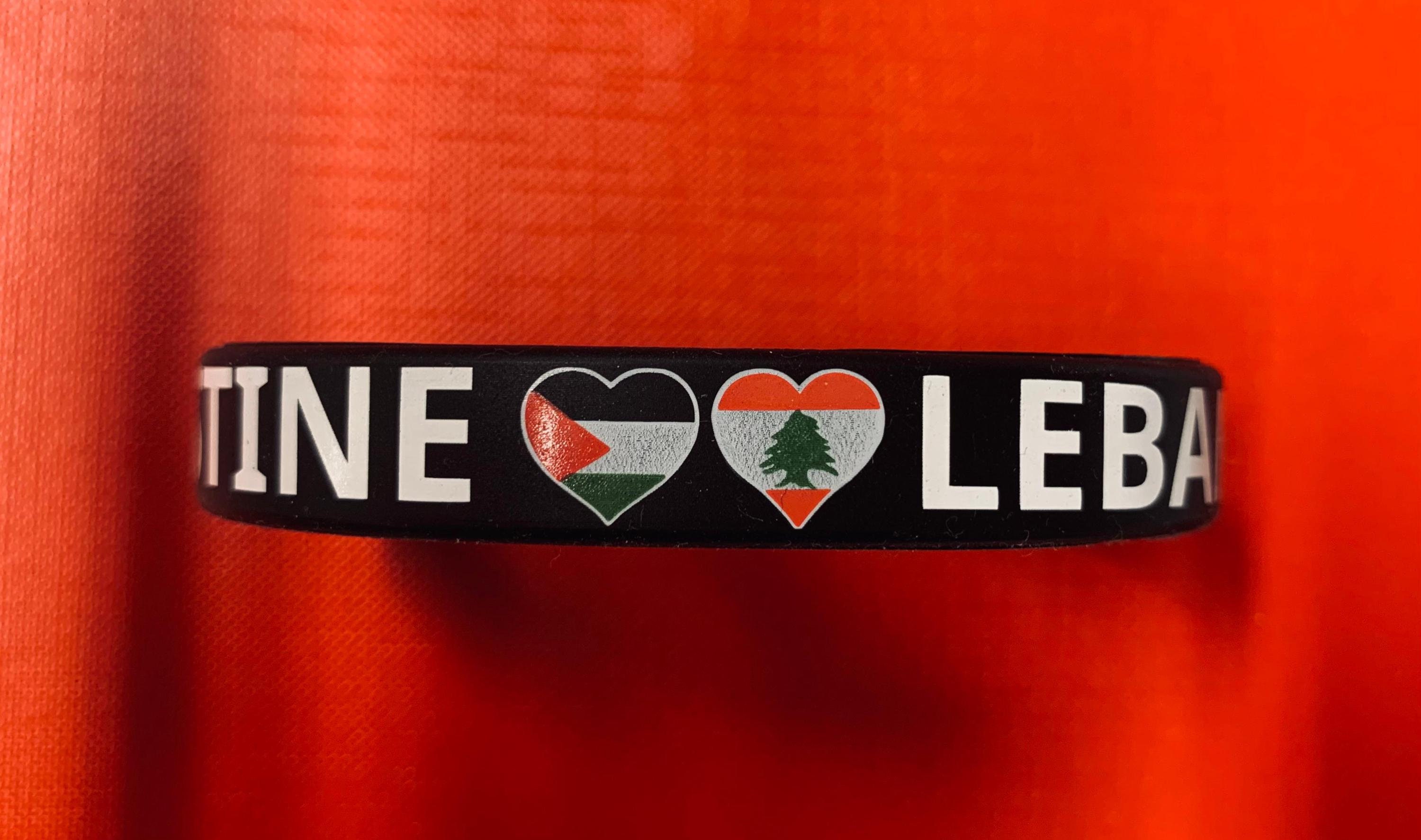 Sweat à Capuche Drapeau Liban Palestine Battement De Cœur - Unité Palestinienne Libanaise