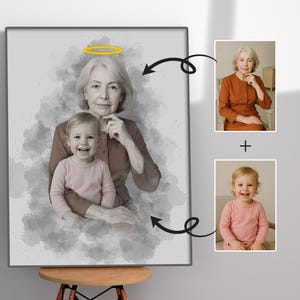 Custom Memorial Portrait with Passed Loved Ones – Family Photo Remake