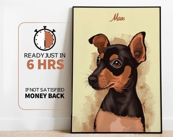 Custom Pet Portrait: Modern Vector Art (Digital File)