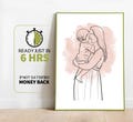 Custom Line Drawing Custom Family Drawing from Photo, Christmas Gift, Personalized Family Portrait illustration, Soulmate Gift, Couple Gift product logo