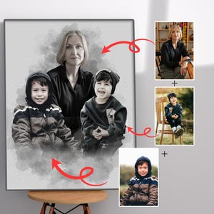 Custom Memorial Portrait: Add Deceased Loved One to Photo