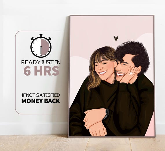 Faceless Portrait, custom illustration, personalised photo, photo illustration, personalised portrait, boyfriend gift, girlfriend gift, gift