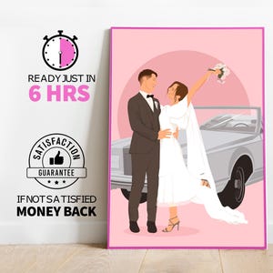 custom couple portrait, couple drawing, couple painting, faceless portrait print, Engagement portrait print , Engagement photo painting gift
