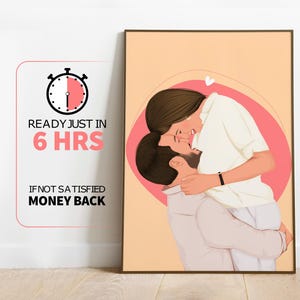 Retrato sin rostro, ilustración personalizada, foto personalizada, ilustración fotográfica, retrato personalizado, regalo de novio, regalo de novia