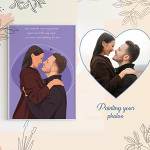 Faceless Portrait, custom illustration, personalised photo, photo illustration, personalised portrait, boyfriend gift, girlfriend gift, gift image 8