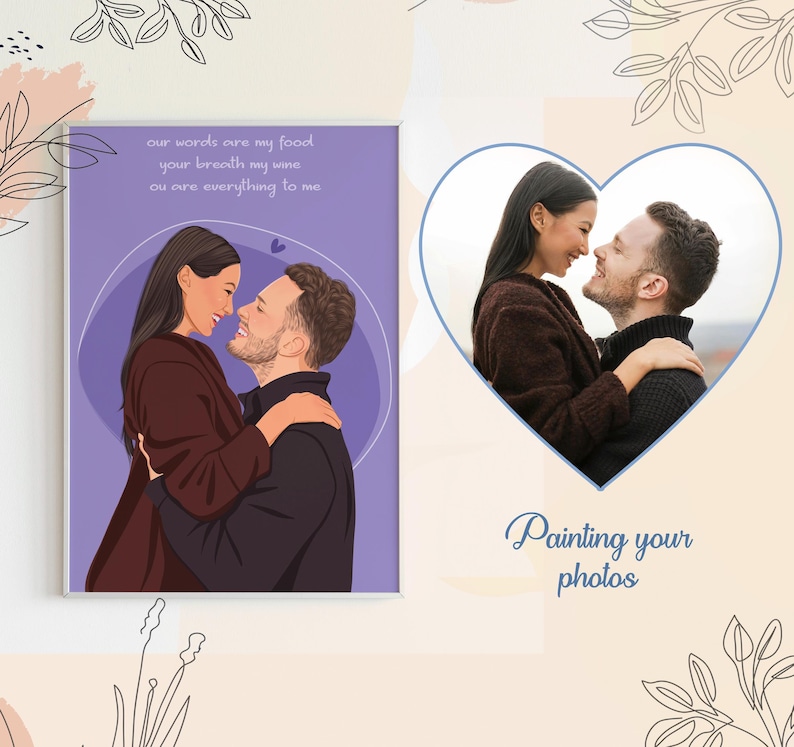 Faceless Portrait, custom illustration, personalised photo, photo illustration, personalised portrait, boyfriend gift, girlfriend gift, gift image 8