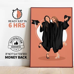 Custom Graduation Portrait: Modern Minimalist Gift (Digital File)