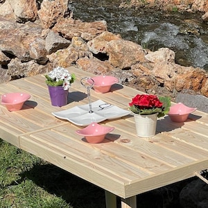 picnic table,boho table,wooden table,folding table,foldable table,low picnic table