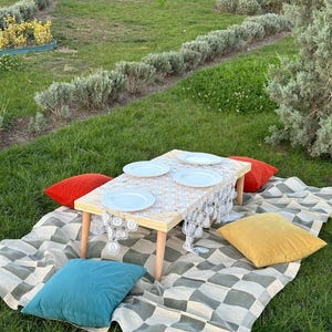 22*44inc,boho table,folding table,picnic table,handmade table,wood table,low seat table,camp table TC