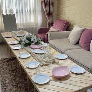 30x60inc, stół składany, stół boho, stół na Święto Dziękczynienia, stół piknikowy, stół ręcznie robiony, stół składany, niski stół imprezowy, niski stół jadalny