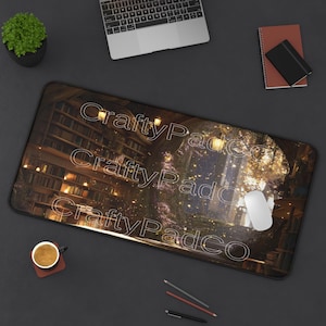 Fantasy Library Mousepad,Cozy Book Nook Desk Mat,Magical Reading Mouse Pad,Whimsical Literary Decor,Gifts For Book Lovers