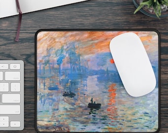 Desk Mat,Mousepad,Impression Sunrise,Sunrise,Claude Monet,Monet,Impressionism,Marmottan Museum,Le Havre,Laptop Mousepad