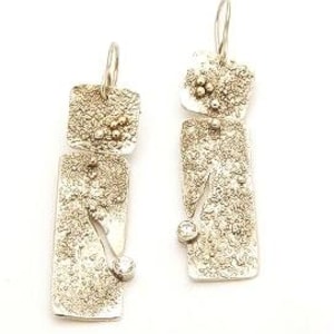 Sterling Silber Ohrhänger mit Stein