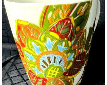 Better Homes and Gardens Floral Themed Colorful Coffee Cup Mug