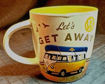 Nostalgic-Art   VW Bus Let's Get Away Tea Mug Cup 11oz -