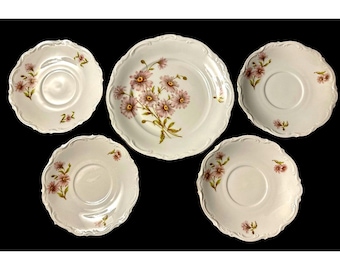 Vintage MITTERTEICH Bavaria Germany "Daisy Bell" Fine China. 5 Piece