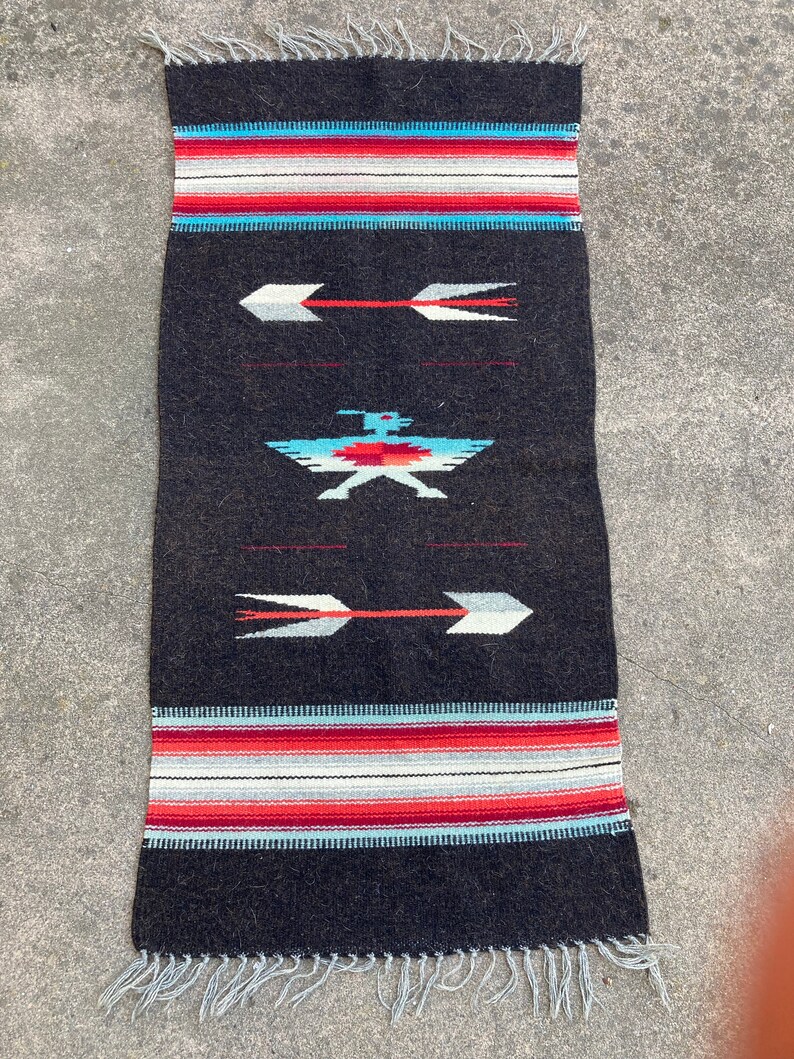 Rug, Wall Hanging, Woven, Native American Design image 1