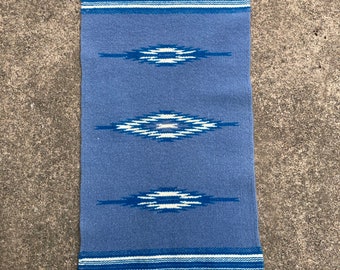 Handwoven Blue Wool Rug