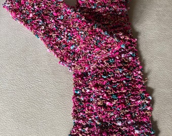 Handwoven Women's Scarf, Pink