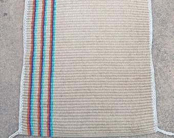Handwoven Striped Rug, Wool