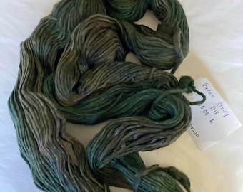 Malabrigo Worsted Merino Yarn, Green, Gray