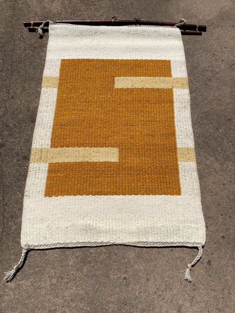 Wall Hanging, Handwoven Geometric Design image 2