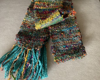 Scarf Handwoven Women's. Upcycled Sari Silk